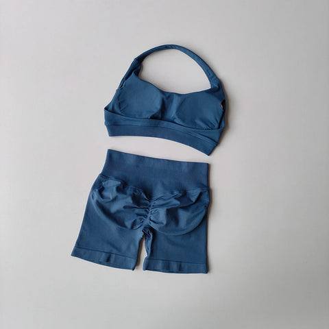 SISU “PulseRib” Set – Seamless Sleeveless Crop & Leggings Duo