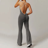 🖤 SISU VibeForm Jumpsuit – Sculpted Fit with V-Back Detail