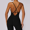 Vivid Flex Scrunch Backless Hollow-out Jumpsuit