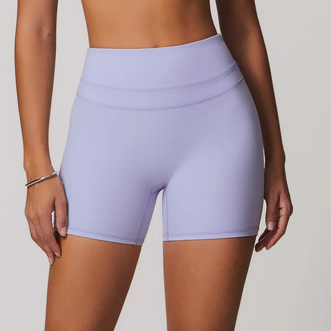 💛 SISU AeroFlex High-Waist Sports Shorts – Breathable Compression for Training, Yoga & Cycling