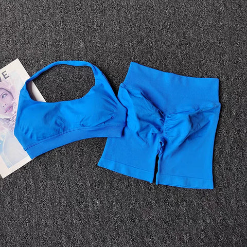 SISU “PulseRib” Set – Seamless Sleeveless Crop & Leggings Duo
