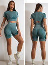 Elevate Seamless High Waist Shorts and Top 2 Piece Set