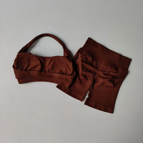 SISU “PulseRib” Set – Seamless Sleeveless Crop & Leggings Duo