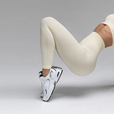 Ox Performance Ribbed, High Waisted Gym Leggings