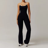 🖤 SISU VibeForm Jumpsuit – Sculpted Fit with V-Back Detail