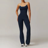 🖤 SISU VibeForm Jumpsuit – Sculpted Fit with V-Back Detail