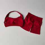 SISU “PulseRib” Set – Seamless Sleeveless Crop & Leggings Duo