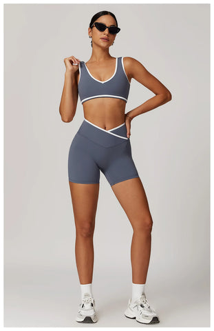 🌸 SISU BloomFlex Set – Sculpt Bra & High-Waist Shorts