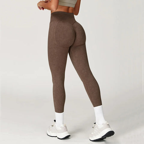 🩷 SISU RiseRib Leggings – Seamless Scrunch Bum Fit for Yoga, Fitness & Impact Training