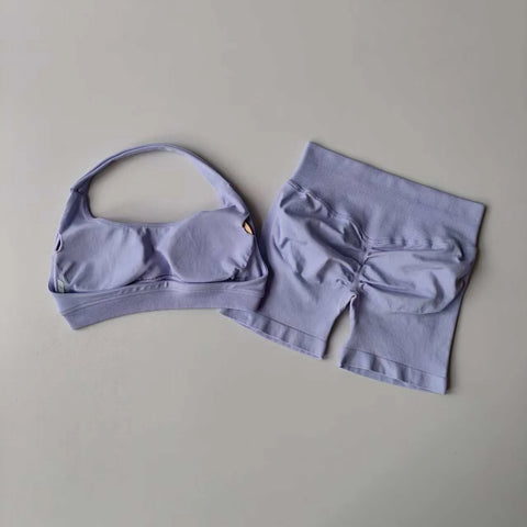 SISU “PulseRib” Set – Seamless Sleeveless Crop & Leggings Duo