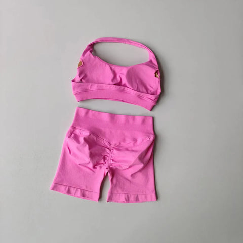 SISU “PulseRib” Set – Seamless Sleeveless Crop & Leggings Duo