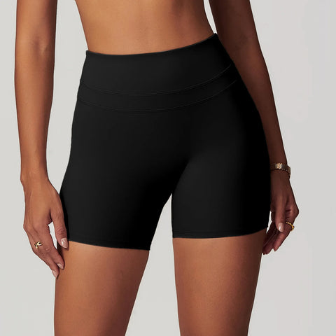 💛 SISU AeroFlex High-Waist Sports Shorts – Breathable Compression for Training, Yoga & Cycling