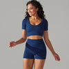 Ox Performance Seamless Ribbed V-Neck Two Piece Set