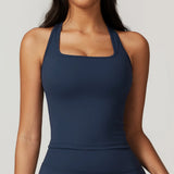 🩶 SISU CorePulse Bra – High-Strength Elastic Crop Top for Training & Stretch