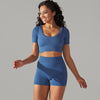 Ox Performance Seamless Ribbed V-Neck Two Piece Set